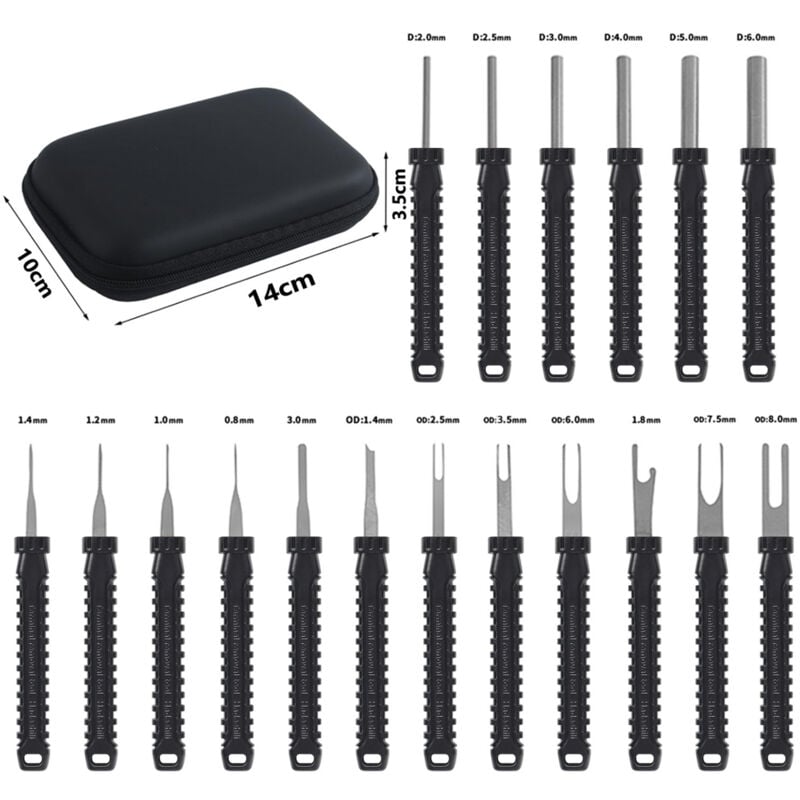 18-teiliges Werkzeug zum Entfernen von Autokabelklemmen, Werkzeug zum Entfernen von Klemmen, Werkzeug zum Ausziehen von Schlingen, Kit zum Entfernen