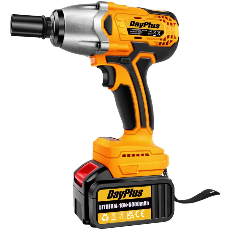 Dayplus - 1800Nm Akku Schlagschrauber Akkuschrauber Schrauber Ratschen Set mit Batterie