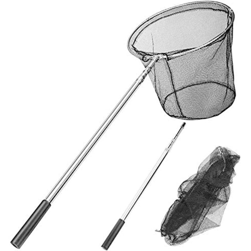 KZQ - 180cm Fischernetz/Faltbare Versenkbare Teleskop Angelrute Aluminium Legierung