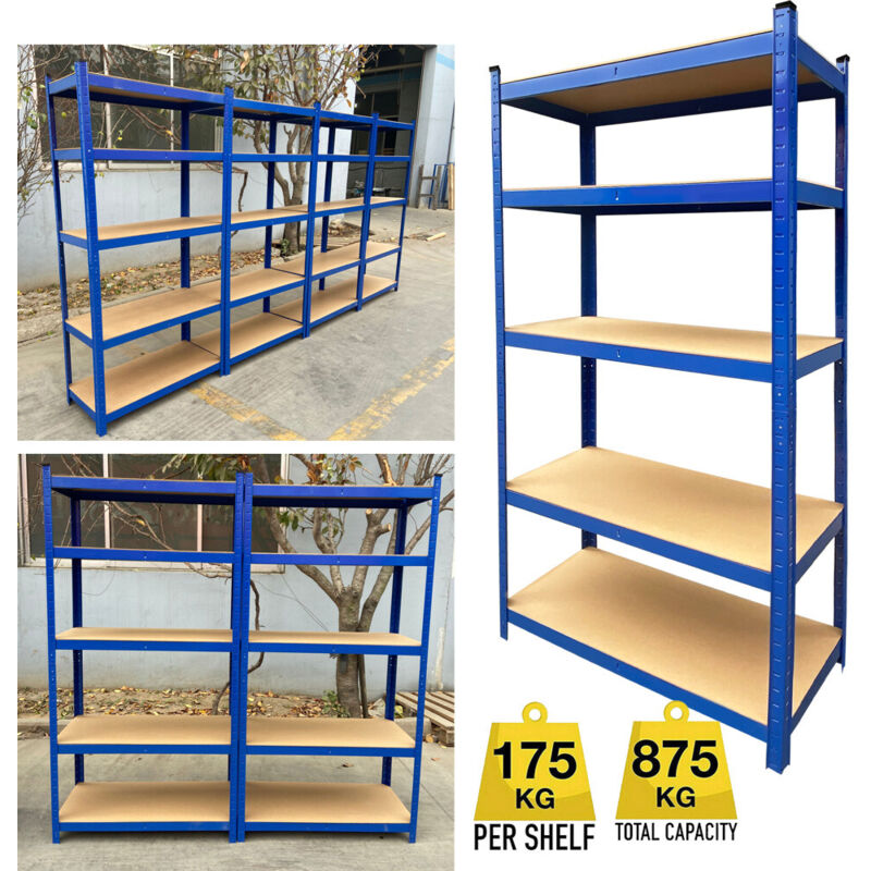180cm Lagerregal Schwerlastregal Werkstatt regal Metall Regal Kellerregal Bis 875kg