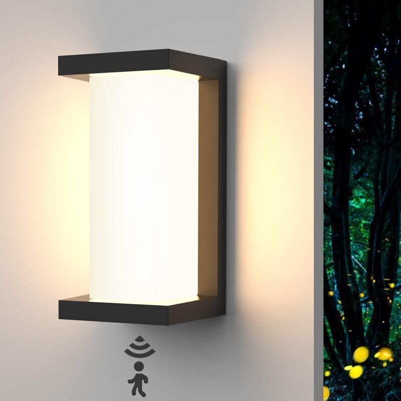 18W Außenwandleuchte, Bewegungsmelder Außenlampe, wasserdichte IP66 Wandlampe Luminium Beleuchtung Dekoration Beleuchtung, Außenwandlampe für