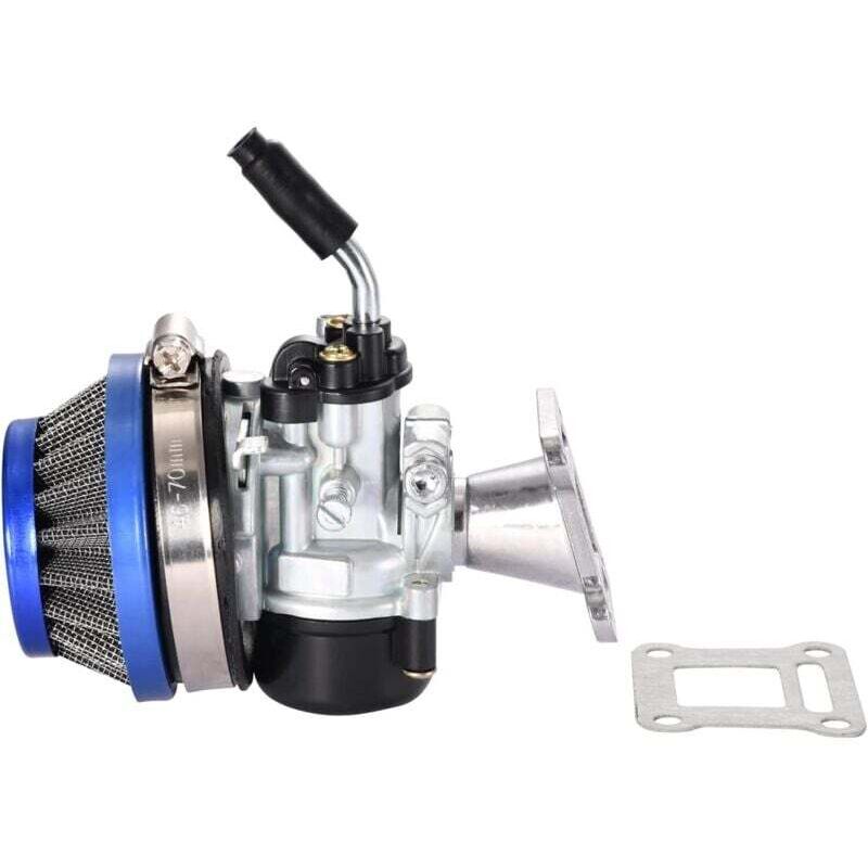 19-mm-Vergaser mit Luftfilter und Dichtungssatz als Ersatz für Mini Pocket Bike 2-Takt 47 cm³ 49 cm³ ATV Quad Chopper Blau
