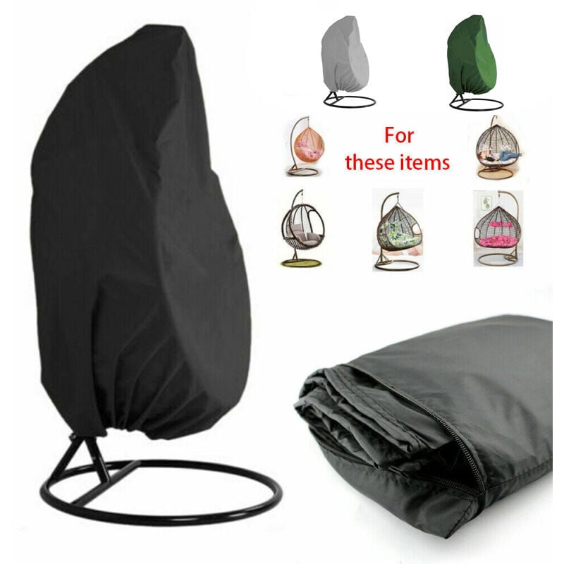 (190115cm Schwarz) Hängesessel-Abdeckung, Hängesessel-Abdeckung, Hängesessel-Schutzhülle, Hängesessel-Abdeckung, winddicht, Anti-UV, robustes
