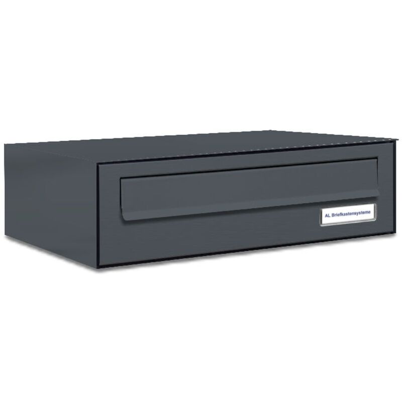 Al Briefkastensysteme - 1er Briefkasten-Anlage Tür- Zaundurchwurf ral 7016 Anthrazit