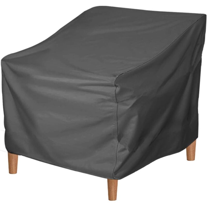 1pc Schwarz Oxford Stoff Wasserdicht Garten Stuhl Abdeckung 96,5x89x79cm Freizeit Garten Stuhl Abdeckung