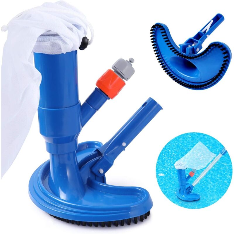 1pcs Above Ground Pool Vacuum Cleaner, Portable Swimming Pool Cleaning Vacuum Cleaner with Sand Bag and Brush, Swimming Pool Accessory for Pond Pond