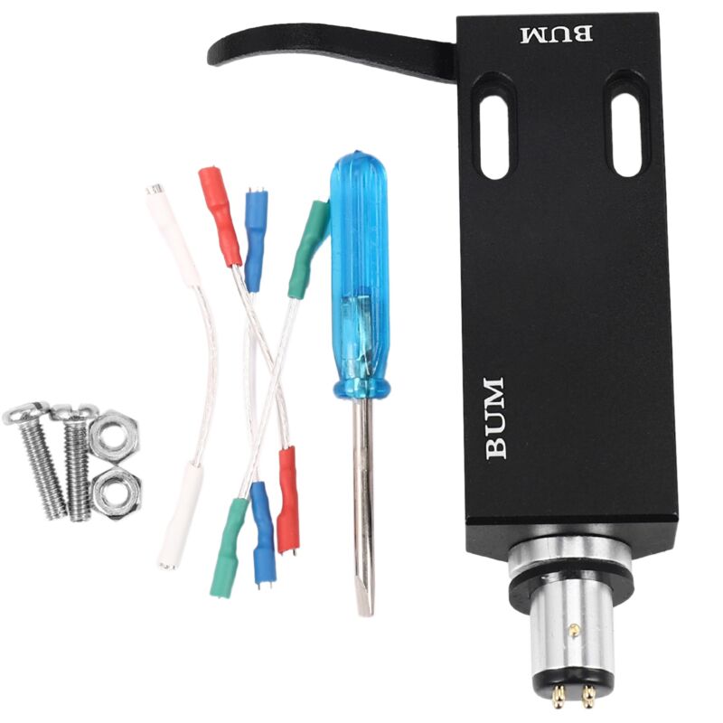 1Pcs Schwarz Turntable Headshell für Technik Andere Plattenspieler 4 Pin Kontakte Fit Phono Turntables Headshells