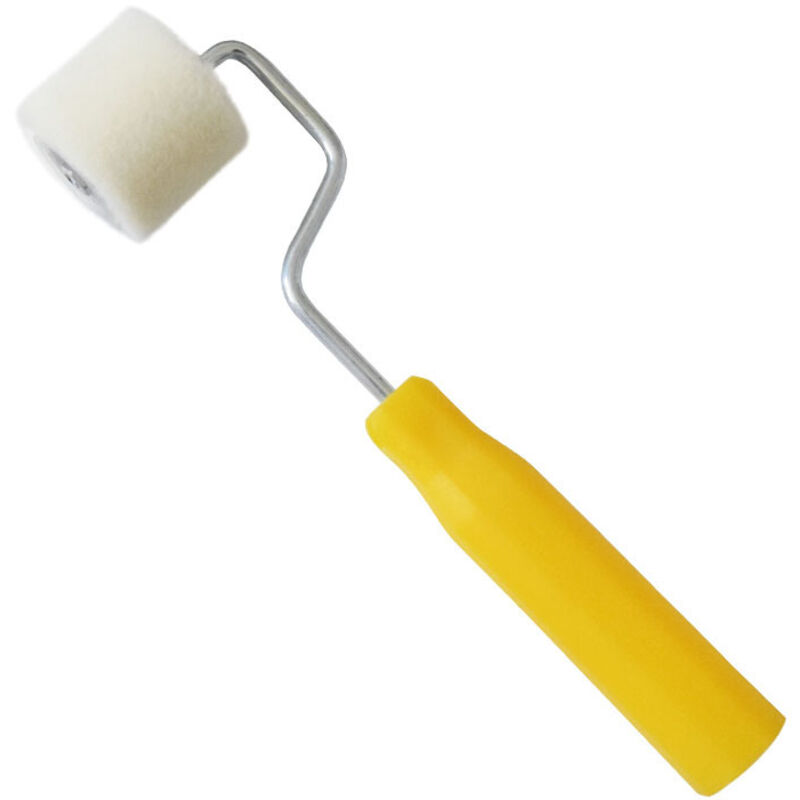 2 cm große, raue Farbrolle mit Kunststoffgriff für den Anstrich von Hauswänden