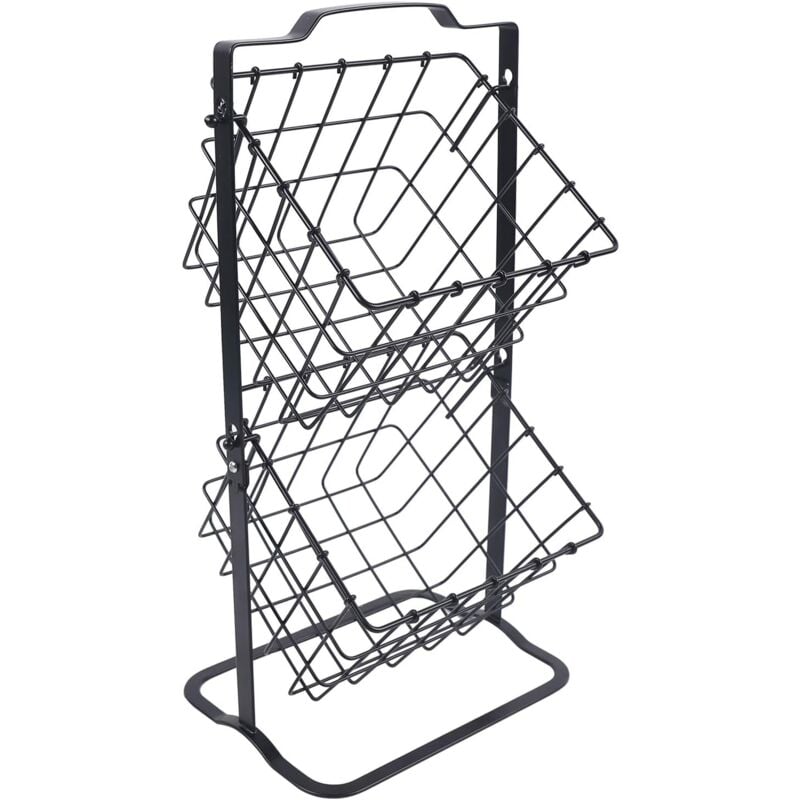 2 Etagen Obstkorb aus Metall, Obstschale, Brotkörbe,Obsthalter, Brotkorb Obstkörbe Küchenaufbewahrungskörbe, Aufbewahrung für Obst, Brot, Gemüse,