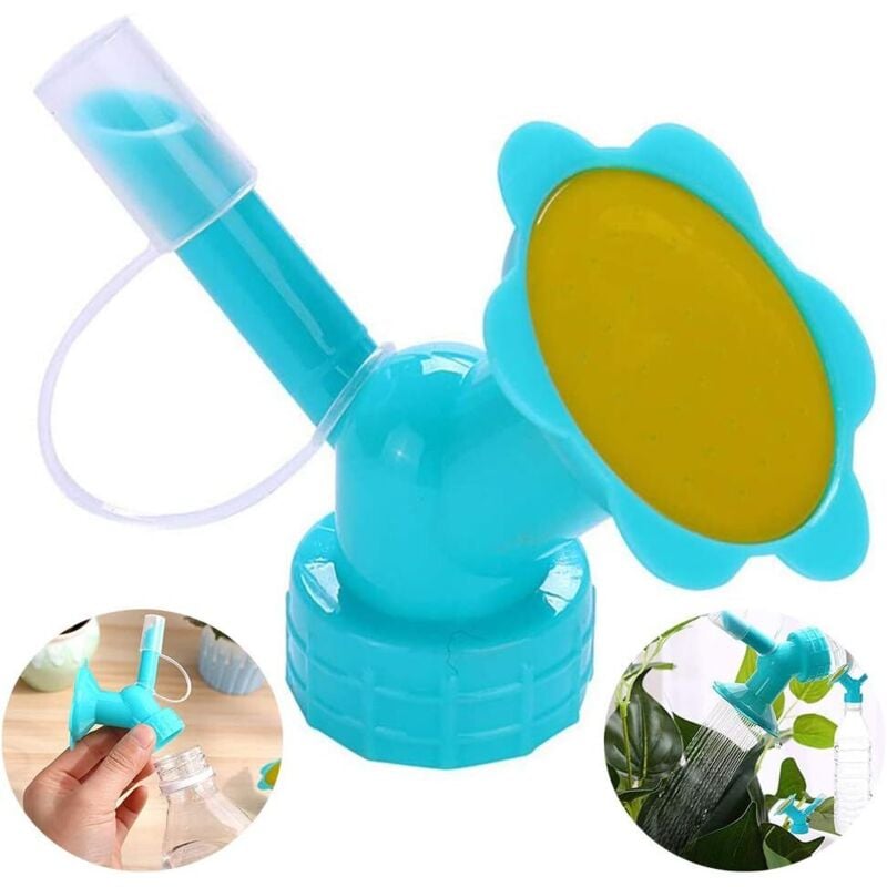 2-in-1 Gießkanne und Duschkopfflasche, Gartengeräte, Haushalts-Gießgeräte für Töpfe (2-teilig, Blau)