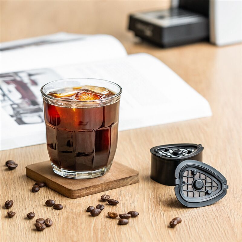 Tlily - 2-In-1-Kaffeekapsel-Pod für 9662.62, NachfüLlbare Filter-Pod--Kaffeekapsel, Tee mit LöFfelbüRste