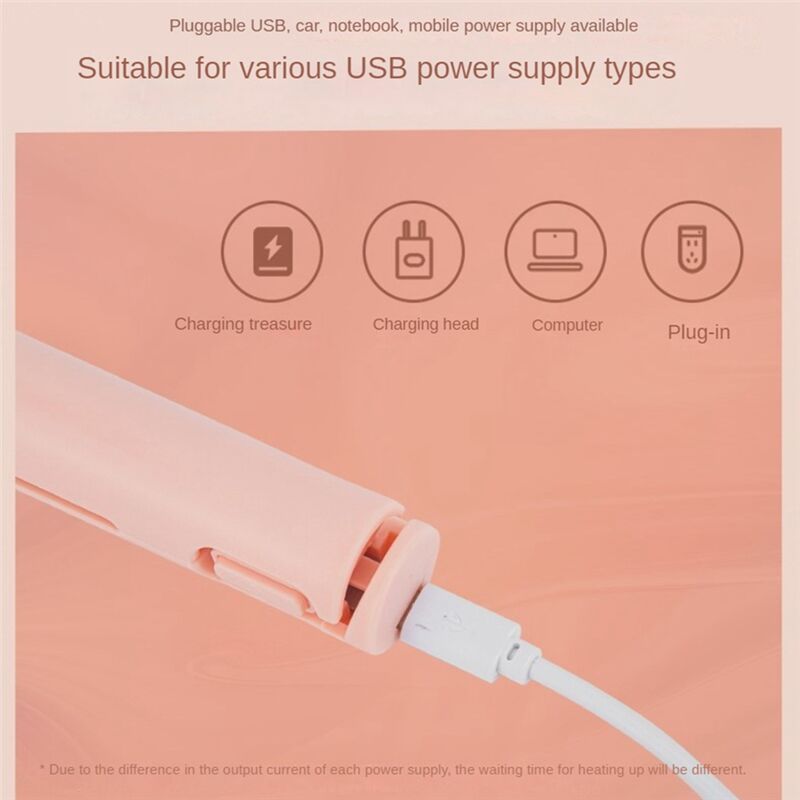 2-In-1-Lockenwickler mit Doppeltem Verwendungszweck, Mini-HaargläTter, -Lockenstab, Tragbarer Mini-USB-Lockenwickler GrüN