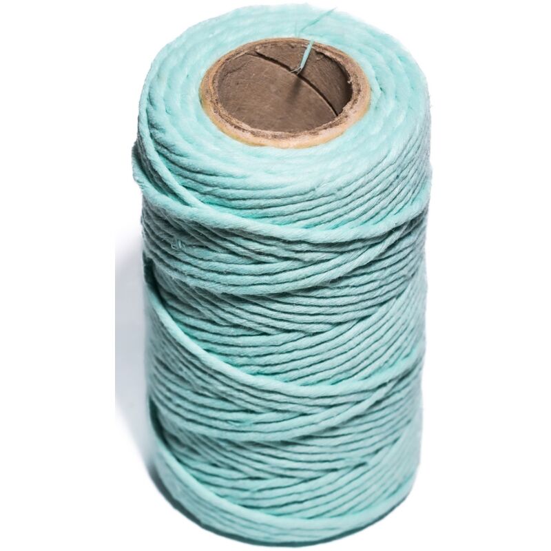 2 mm Baumwollgarn, mintfarben, dekoratives Makramee-Geschenkpapier