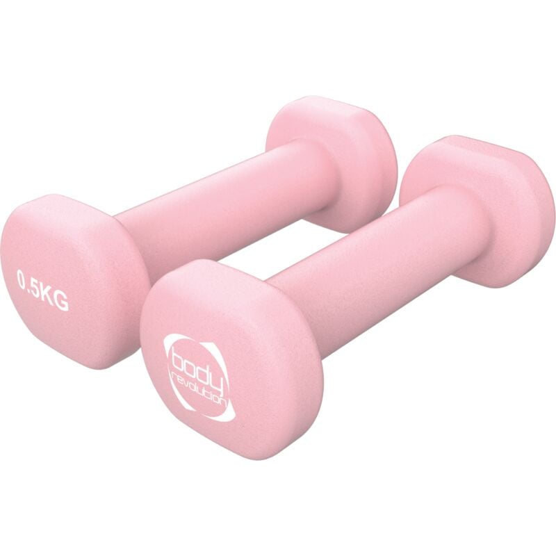 2 Neopren-Hanteln 0,5 kg – Sechskant, Rutschfest, Für Zuhause