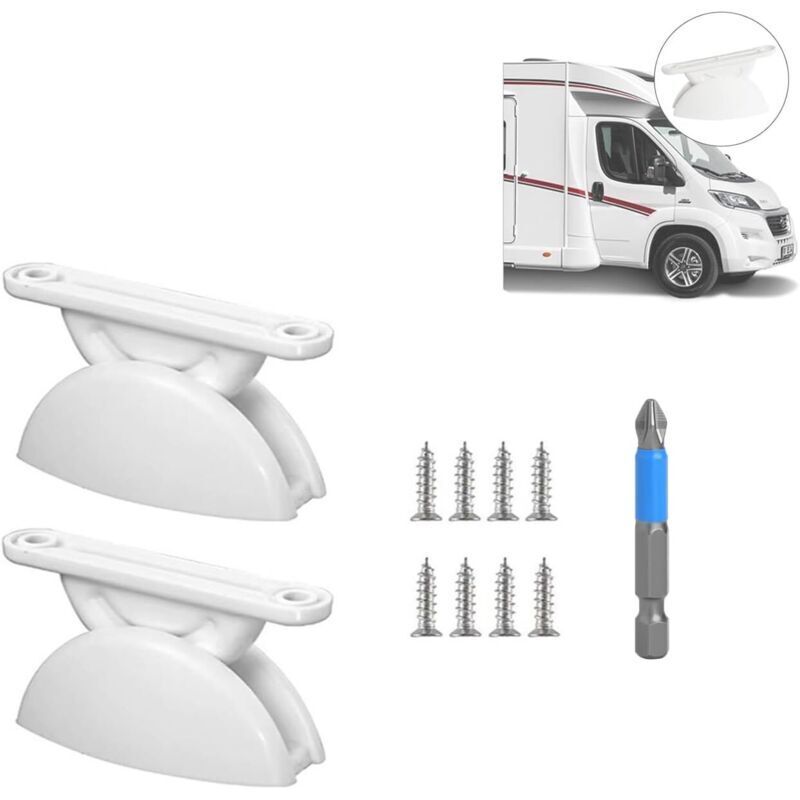 2 Paar Türstopper aus Kunststoff für Wohnwagen, Wohnmobile, Türhalterungen für Wohnwagen, T-förmige Türstopper für Wohnmobile