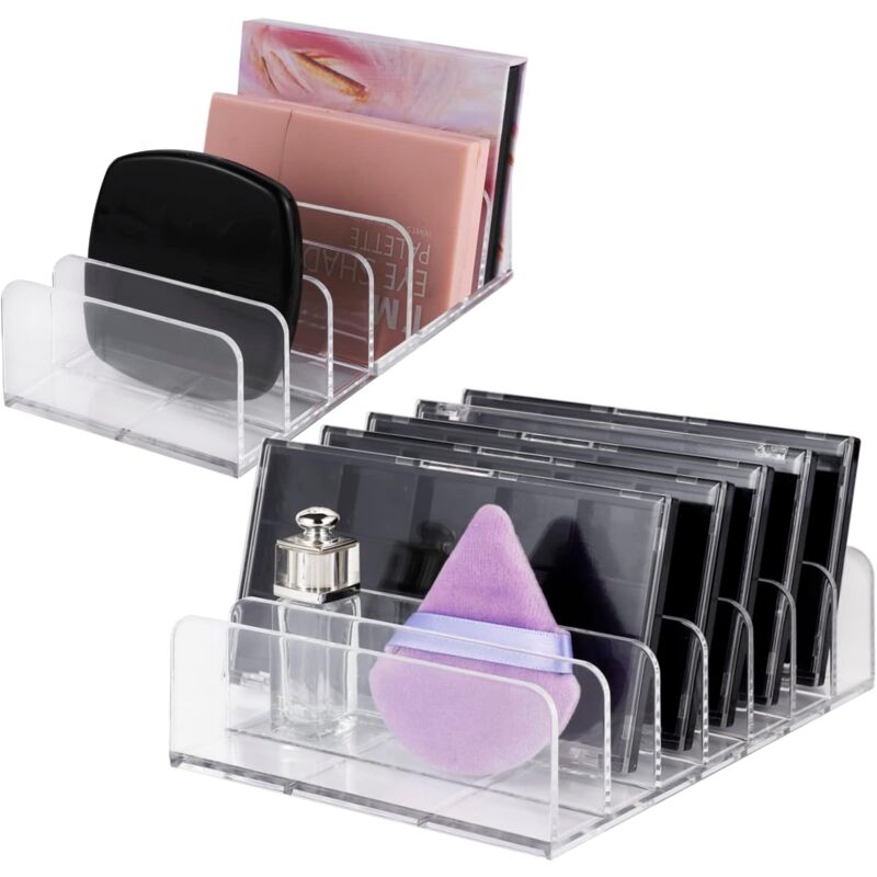 Bluedeer - 2 Pack Kosmetik Organizer Lidschatten, Schminkaufbawahrung Make up Paletten Halter mit 7 Steckplätzen für Schminktisch Waschtisch Schrank