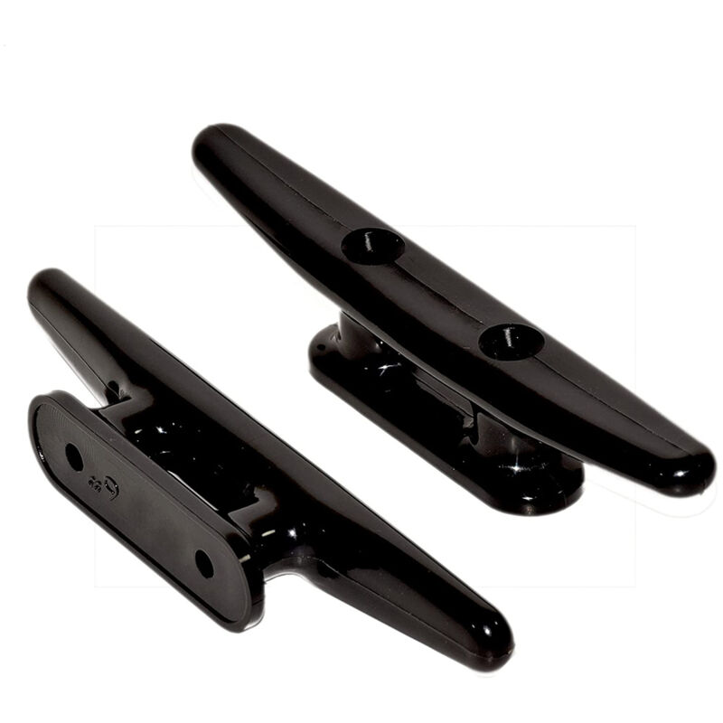 Tlily - 2 Packungen Schwarze Nylon Bootsklampen 6 - Seilklampen, Kajak, Bootsdockklampen Perfekt für Marine, Deck, Nautische Einrichtung