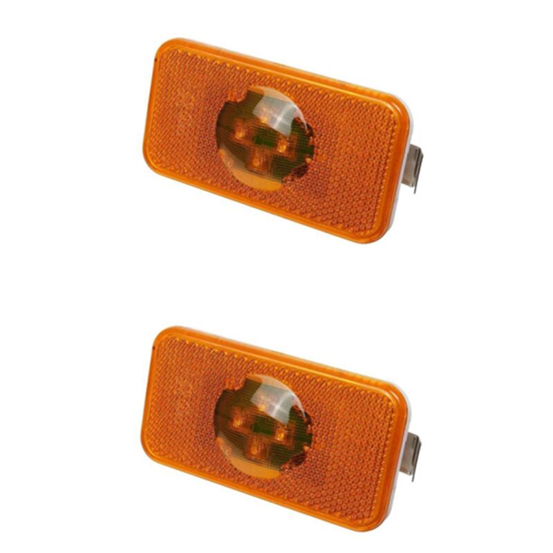Tlily - 2 Pcs 24V Auto Lkw led Seite Marker Licht Bernstein Anzeige Lampe 4 für Lkw fm/