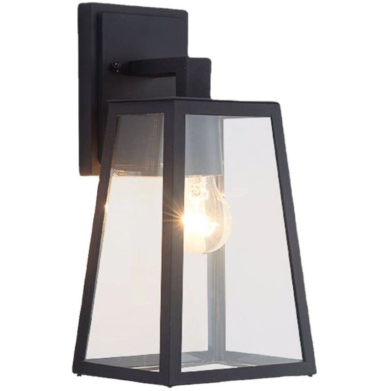 Vintage Industrial Wandlampe Metall Glas Wandleuchte Schwarz Wandbeleuchtung für Café Küche Bar Esszimmer Küche