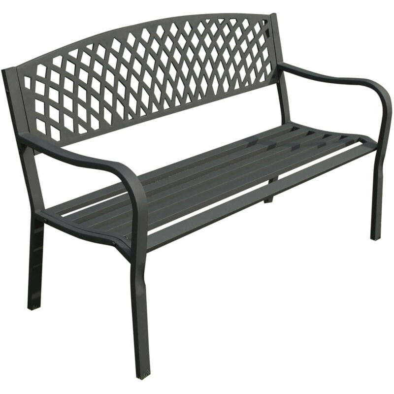 Gardeness - 2 Sitzverfertigungsbank in Anthracid Canada Anthracid Stahl