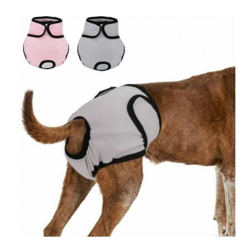 Cyslmuk - 2 Stück 33–50 cm wiederverwendbare Hundewindeln, physiologische Hosen, Hygienehosen, waschbare, saugfähige Shorts – Typ