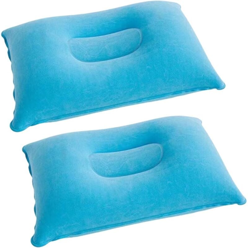 Lablanc - 2 Stück aufblasbare Kissen, Multipack aufblasbare Kissen, perfekt für Reisen/Camping/Outdoor/Angeln – aufblasbares Kissen, 34 x 22 cm