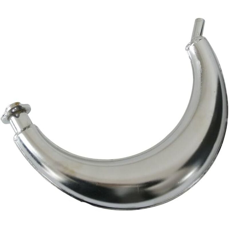 2 Stück Auspuff-Schalldämpfer geschwungen für Mofa, verchromt, 49cc 50cc 60cc 66cc 80cc