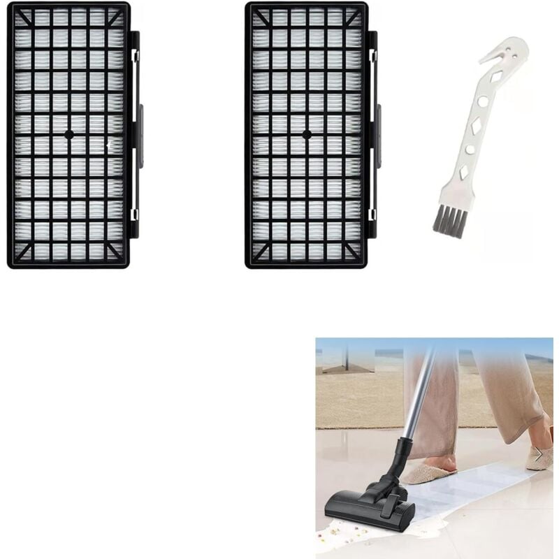 2 Stück filter Motorschutzfilter für Siemens Staubsauger, Ersatzfilter Zubehör für Siemens Bodenstaubsauger(Mit 1 Bürste)