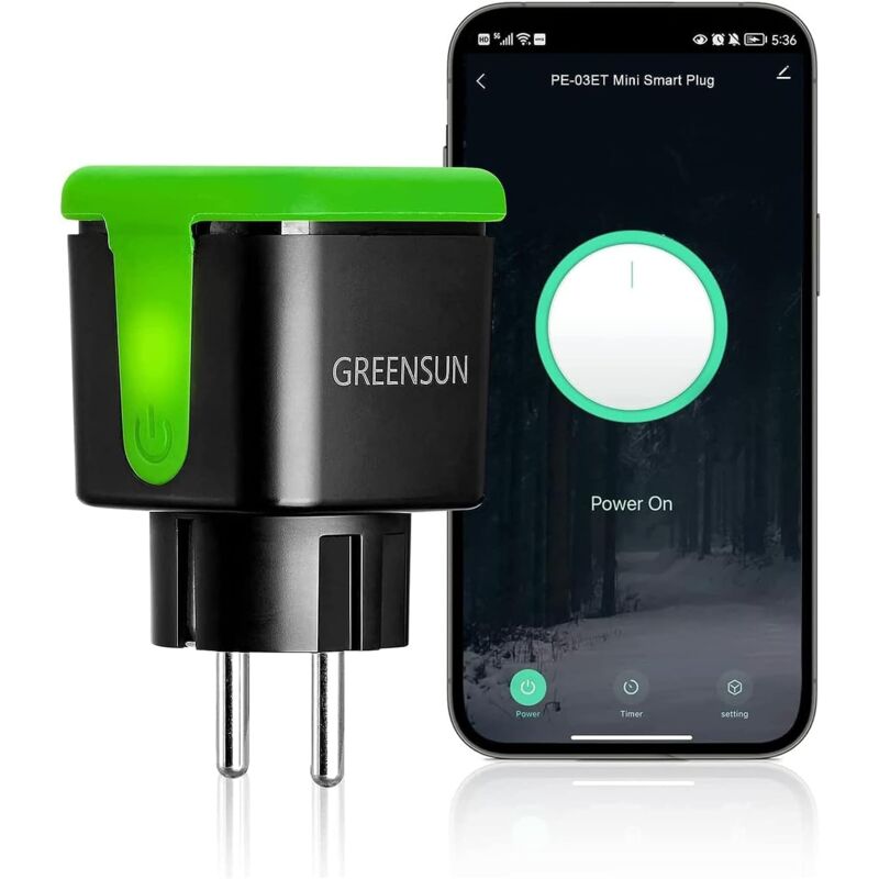 Wasserdichte Außensteckdose, GreenSun Smart-Steckdose, mit Alexa verbundene Steckdose, programmierbare Timer-Steckdose, Smart Life Plug wasserdichte