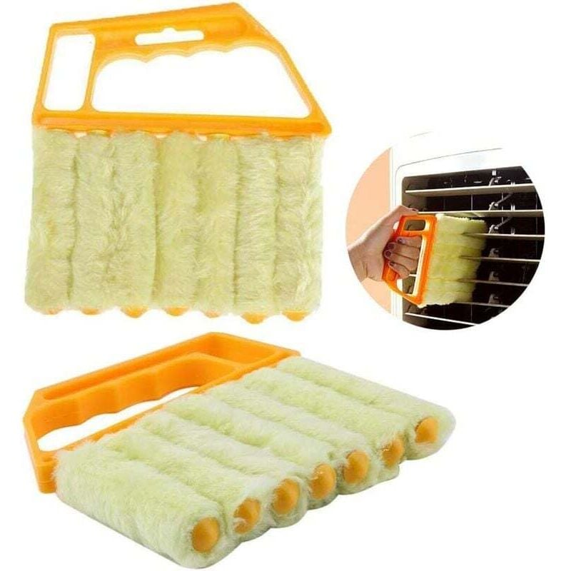 2 Stück Jalousiereiniger, Kunststoff-Reinigungsbürste für Jalousien, für Rollläden, vertikale Klimaanlagen