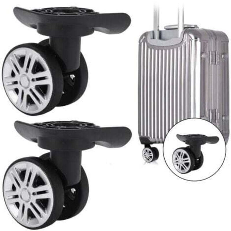 Gabrielle - 2 Stück Koffer-Lenkrollen, Gepäckrad-Zubehör, Ersatz-Koffer-Lenkrollen A19, zweireihige leise Rollen