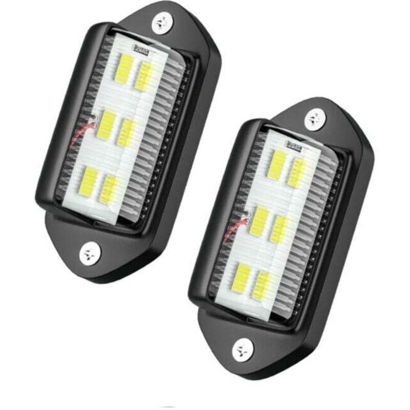 2 Stück LED-Kennzeichenleuchte, wasserdicht, 6 SMD-LED-Rückleuchten, Kennzeichenleuchte für 12 V/24 v, lkw, Van, Anhänger, Auto, Fahrzeug, Wohnwagen