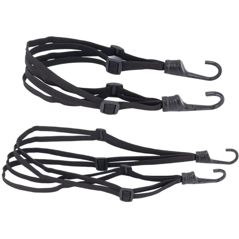 Aougo - 2-teiliges Zubehör für Motorrad-Fahrradgepäck, Gepäckgurt, elastische Spanner mit Haken – Gepäcklösung für Motorrad, Fahrrad, Helm, Gepäck,