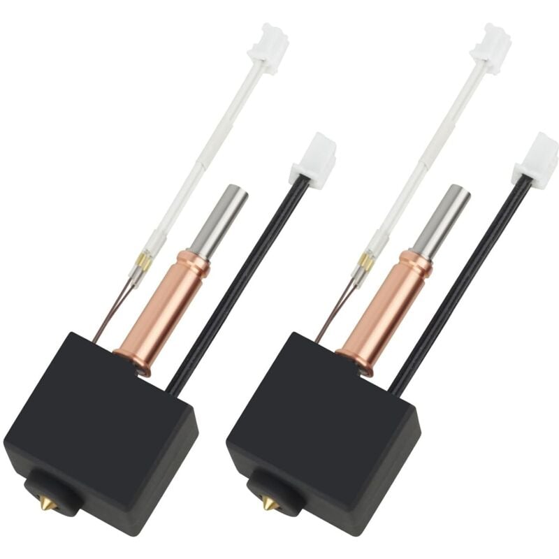 2 Stück Original Kobra 3/Kobra 3 V2 Combo Hotend 3D-Drucker, Ganzmetall-Extruder-Hot-End-Ersatz mit 0,4 mm Messingdüse und Silikonsocke für Anycubic