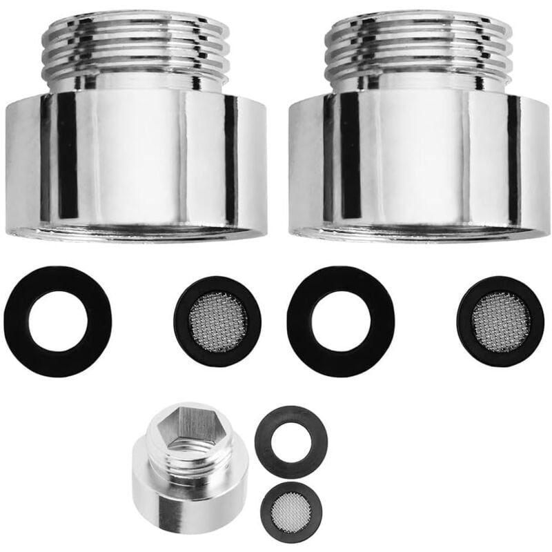 Bluedeer - 2 Stück Reduzierung 3/4 Zoll Innengewinde auf 1/2 Zoll Außengewinde in Chrom Adapter 3/4 Zoll Auf 1/2 Zoll