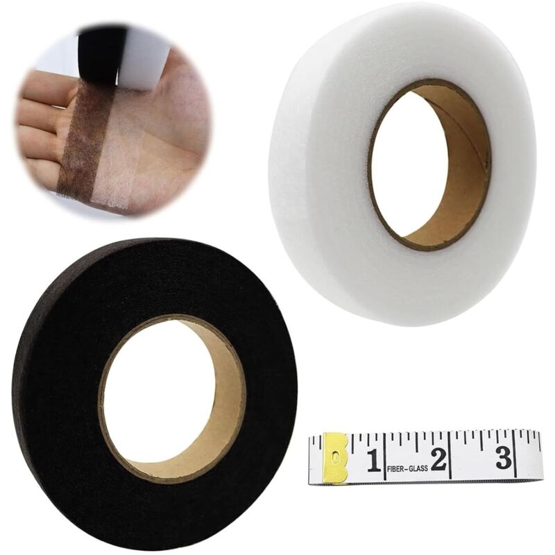 Bluedeer - 2 Stück Saumband zum Aufbügeln 64 Meter Bügelband Saumband 20mm Waschfest Nahtband mit Maßband für Spleißen von Stoffen Hosen Vorhänge