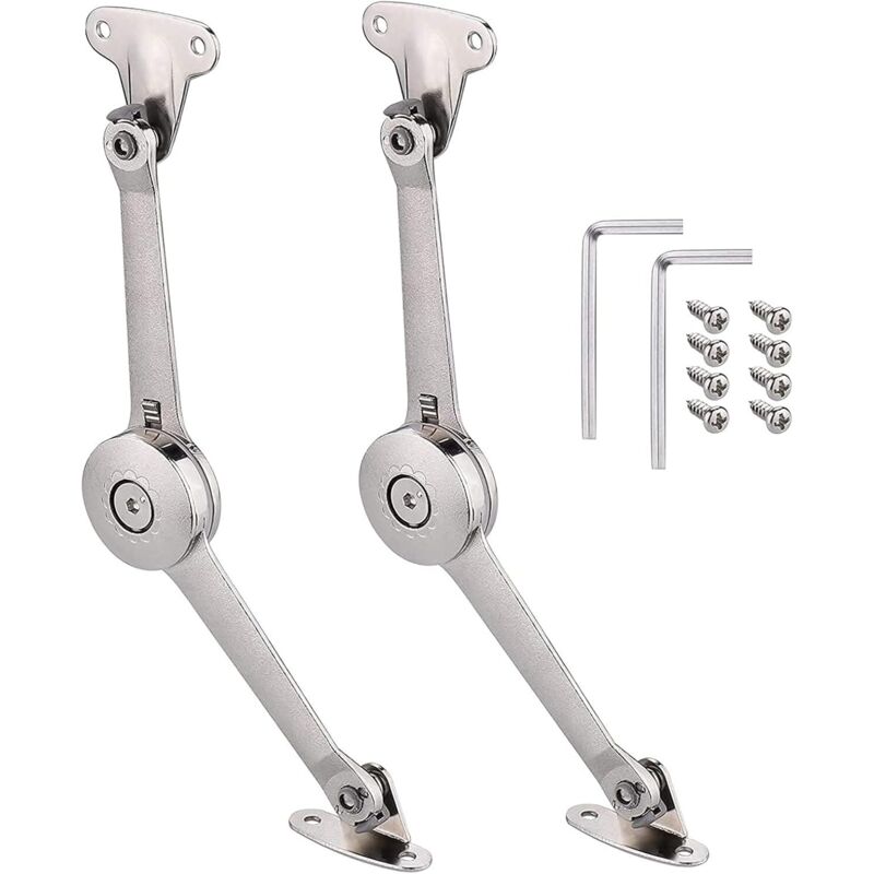 2 Stück Schrank Schrank Möbeltür Lift Unterstützung Standard Scharnier Starke Klappe und Klappenbeschläge Haltedeckel für Küchenschranktür Schrank