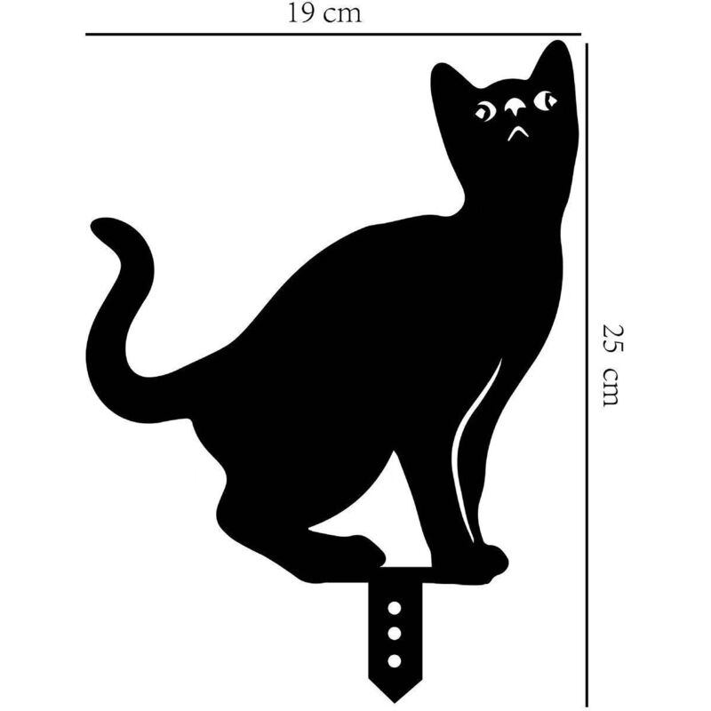 2 Stück Schwarze Katze Gartenkarte Halloween Dekoration Katze Yard Stake Halloween Schild Halloween Katze Holzpfahl Rasen Dekobrett Acryl