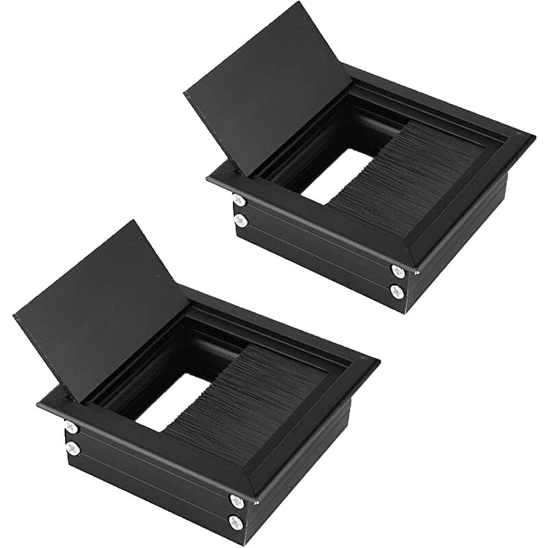 Memkey - 2 Stück Unterputz-Kabelverschraubung, Kabelloch für Schreibtischabdeckung, Lochabdeckung für Computertisch, für Notenständer, Computertisch