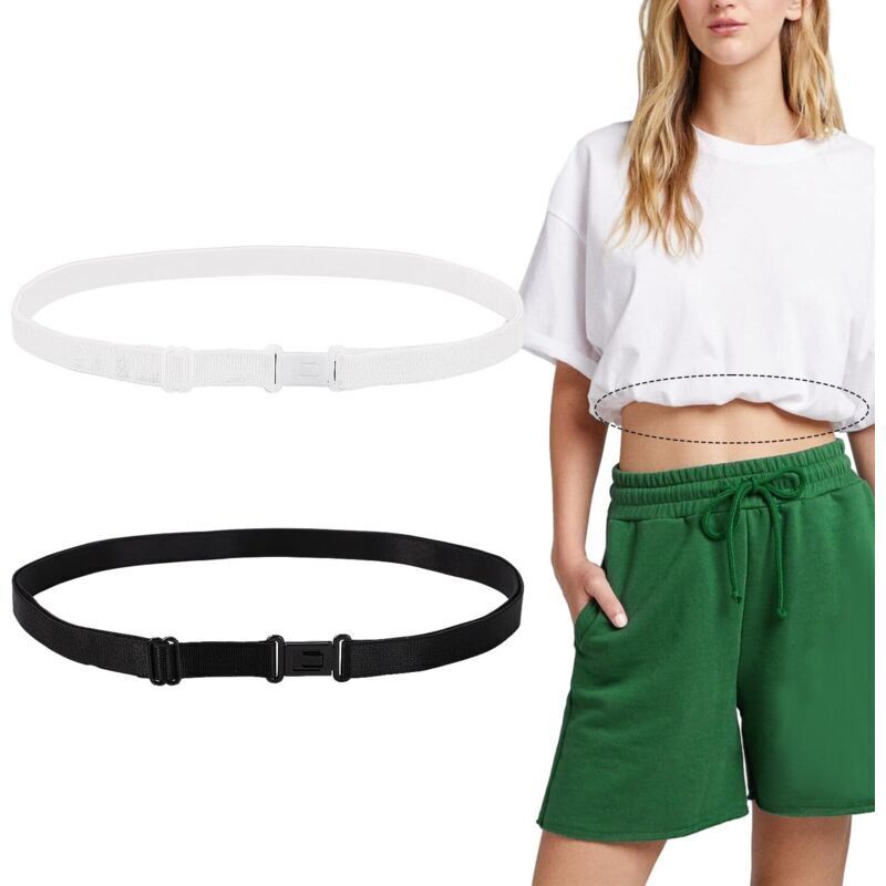 2 Stück verstellbare kurze Bündchen für Hemden, Hemdbündchen, kurze Hemdbündchen, Crop-Top-Bündchen für Damen, verändern Sie den Stil Ihrer Oberteile