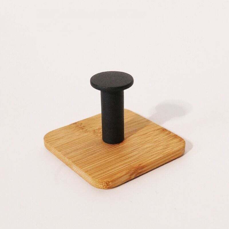 (2 Stück) Wandhaken aus Holz, Wandhaken aus mattiertem Holz, Wandgarderobe aus Holz ohne Bohren, eine Kombination aus industriellen und natürlichen