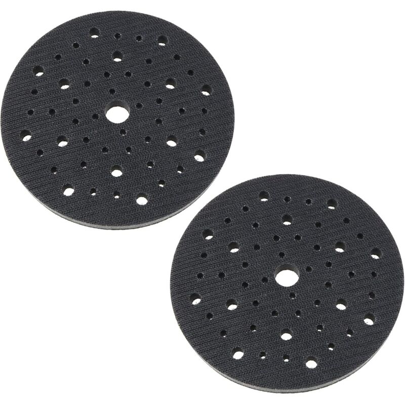 2 Stück weiches Schwamm-Interface-Pad 150 mm Schleifpad 53 Löcher für Schleifer spezielles schlagfestes Pad-Kissen Ersatz-Klett-Schleifscheiben Jusch