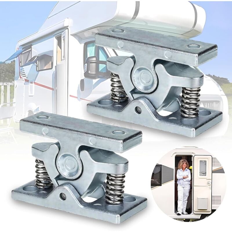 Cyslmuk - 2 Stück Wohnwagen-Türblock, Türstopper aus Zinklegierung, Wohnwagen-Wohnmobil-Zubehör, Feder-Türblock für Garten, Wohnmobil, Schlafzimmer,