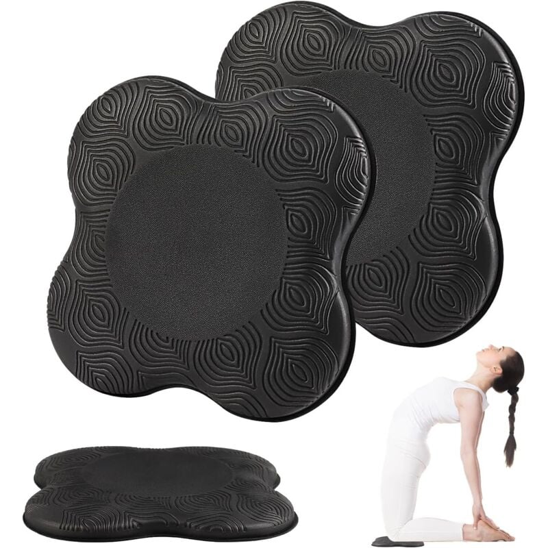 2 Stück Yoga-Knieschoner, 20 x 20 cm, rutschfeste Yogamatte, Kniekissen, Sport-Yoga-Zubehör für Fitness, Stretching, Schutz von Knien, Ellbogen und