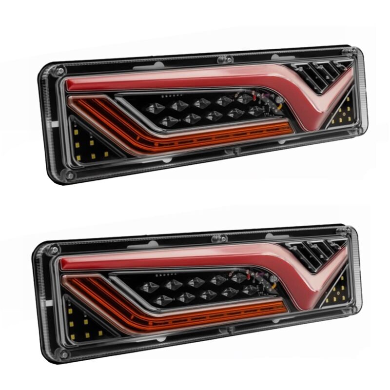 2 stücke 12V-24V LED Lkw Rücklicht Rückleuchten Blinker Bremse Rückwärts Signal Lampe Anhänger Lkw Bus Camper Caravan RV Traktor