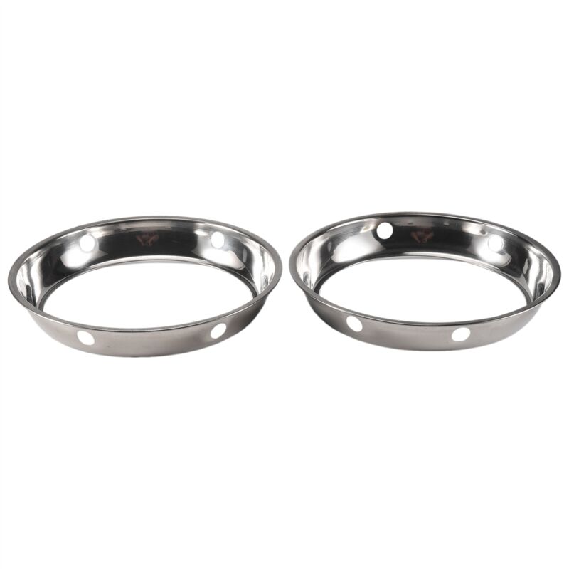 2 StüCke Edelstahl Wok Ring Metallisch Gestell mit Rundem Boden 10,43 x 11,8 Universal GrößE für Gas Herd Pfannen