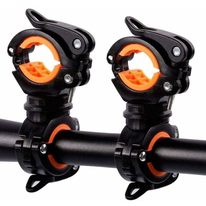 Linghhang - 2 stücke Fahrrad Taschenlampe Lampe Halter Fahrrad Licht Klemme