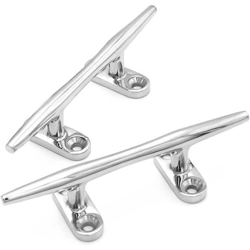 Linghhang - 2 Stücke Heavy Duty Seilklampe Marine Boot Offene Basis Festmacherklampe Edelstahl Kajakklampe für Dock Boote SUS316