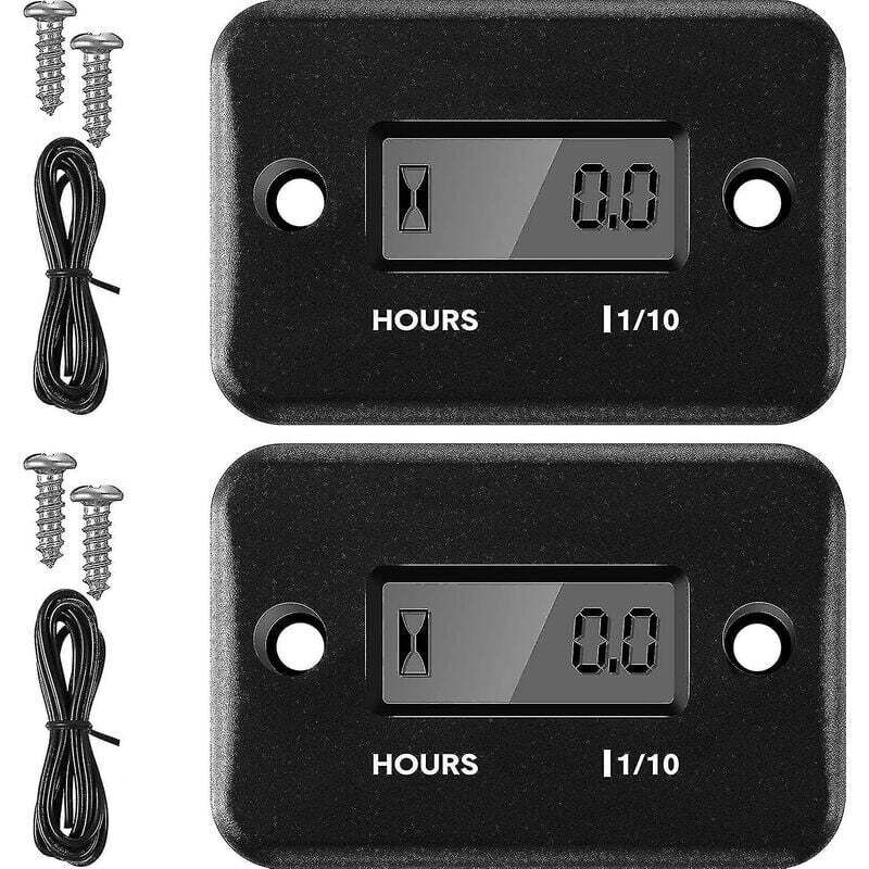 2 stücke Induktive Betriebsstundenzähler für Benzinmotor Rasenmäher Motorrad Motocross Schneemobil Kart Marine atv Boot Außenbordmotor Generator Wat