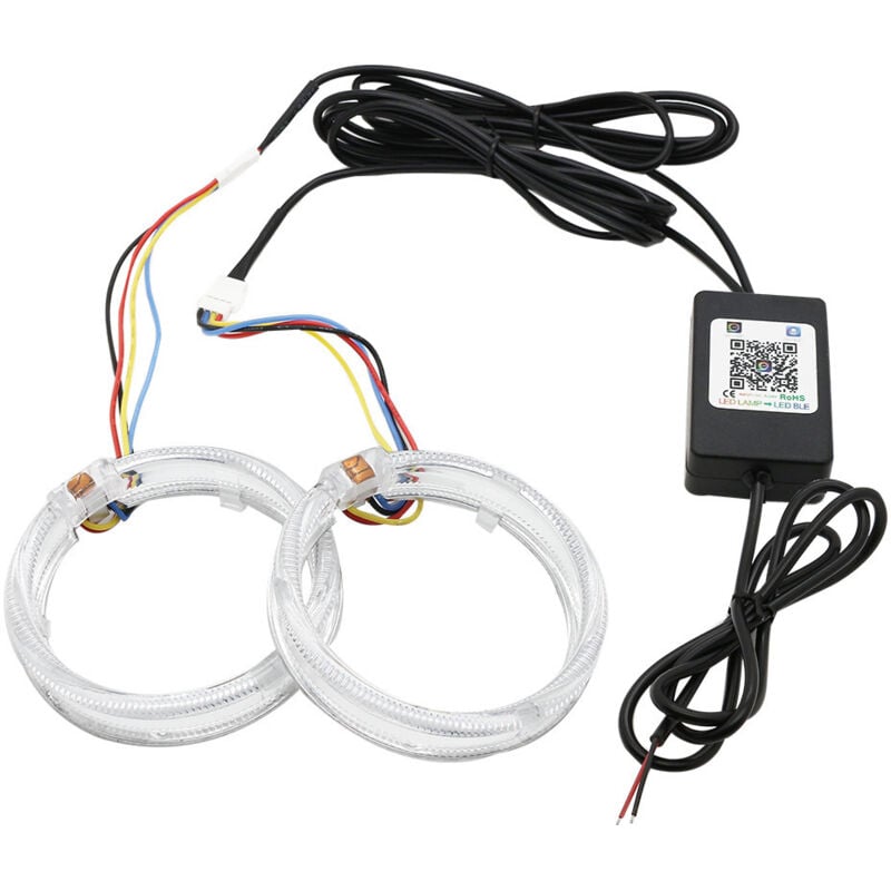 2 stücke LED Angel Eyes Licht Multi-Farbe 80mm 9-36V App Control Multifunktions Scheinwerfer Halo ringe Lampe